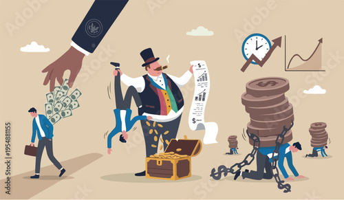 Tax hike orvernment increase steal money from people, debt or loan interest to pay off, unethical people overcharge bills, greed businessman hold small people shaking to get all their money