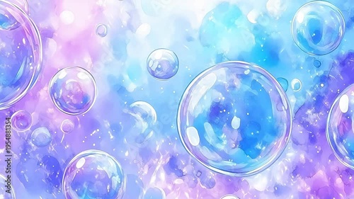 Watercolor Bubbles: A Dreamy Colorful Journey