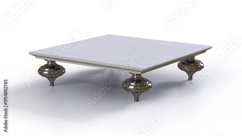 Coffee Table Wood 3D Rendering 