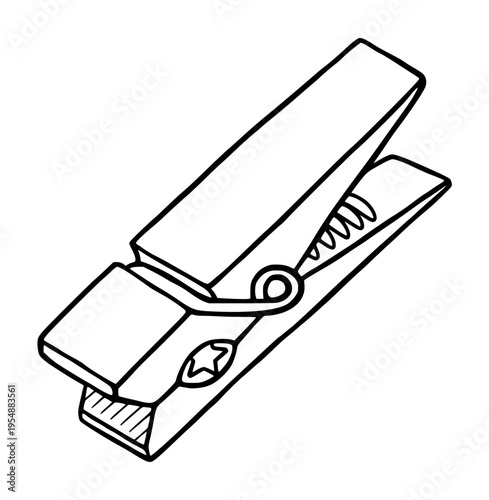 Clothespin with star illustration