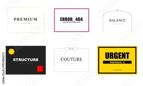 Set of 6 status icons vector