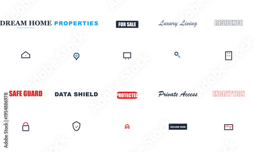 Set of 10 security icons vector