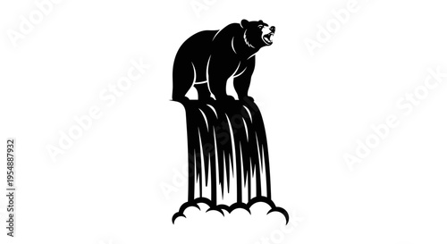 Black silhouette of a bear.