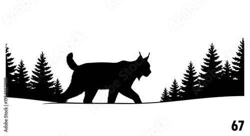 Black silhouette of a cat.