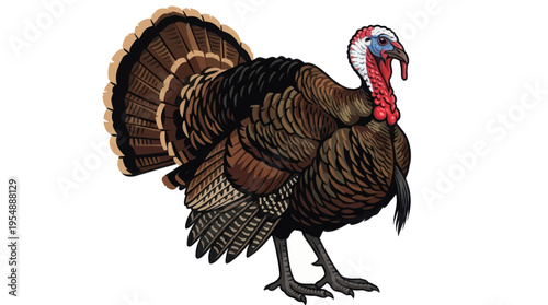 turkey isolated in white