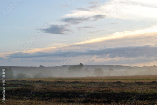 sunrise over the field