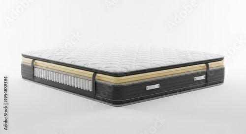 Anatomical Cross-Section of a Luxury Hybrid Mattress showing Memory Foam, Gel Layers and Pocket Springs for Orthopedic Support