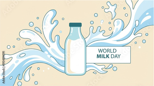 International World Milk Day banner featuring a fresh dairy design.