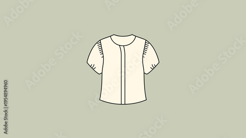 Casual Blouse Design, Simple Fashion, Graphic Illustration, Minimalist Style, Elegant Look, Digital Artwork