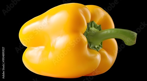 Yellow pepper, fresh vegetable, isolated on white