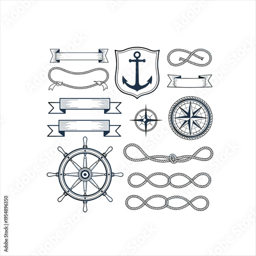 Black and white of various transportation and mechanical