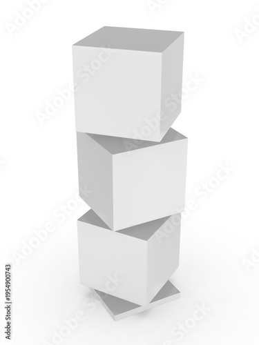 Minimal Blank Cube Display Stand Mockup for Product Branding and Advertising Presentation