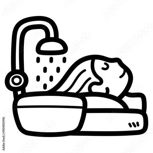 hair washing illustration