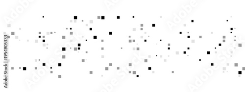 Vector Abstract array of pixels conveys data streams and information flow with various grey scales, modern digital concept and binary code, intricate design and dot matrix elements, visual language