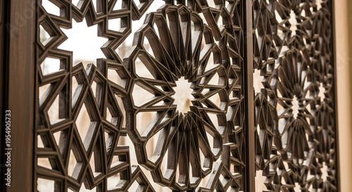 Wallpaper Mural Wooden Geometric Lattice" Torontodigital.ca