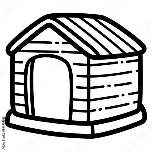 dog house illustration