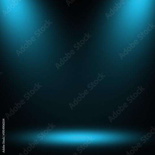 Tableau sur toile Cyan Spotlight Square
