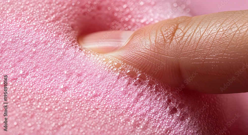 Fototapeta premium Squishy pink foam 4K HDR Premium