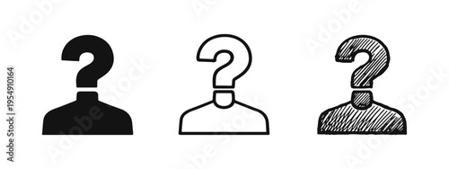 Anonymous User Profile Question Mark Icons for Unknown Identity