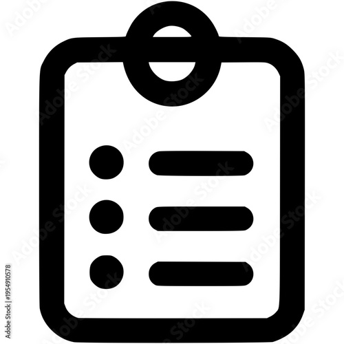 Simple black to do list icon