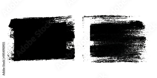 Hand drawn grunge brush stroke collection. dirty paint stains splatter effects and rough artistic design.