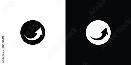 Modern Up Arrow Circle Logo Design for Growth, Success and Business Branding