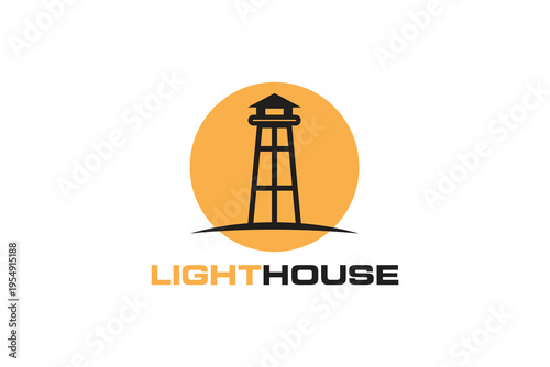 Professional Lighthouse Icon Logo for Maritime, Ocean, and Nautical Ventures