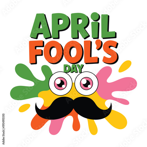 Vibrant cartoon frog with big eyes and a toothy grin for April Fools Day