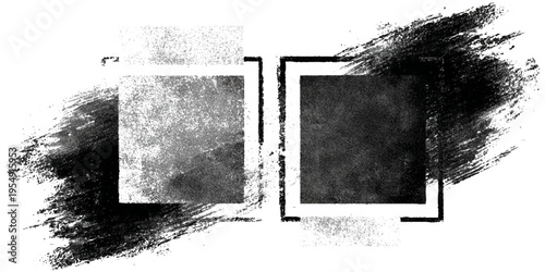 Hand drawn grunge brush stroke collection. dirty paint stains splatter effects and rough artistic design.