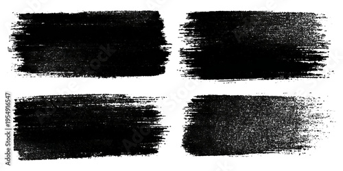 Hand drawn grunge brush stroke collection. dirty paint stains splatter effects and rough artistic design.