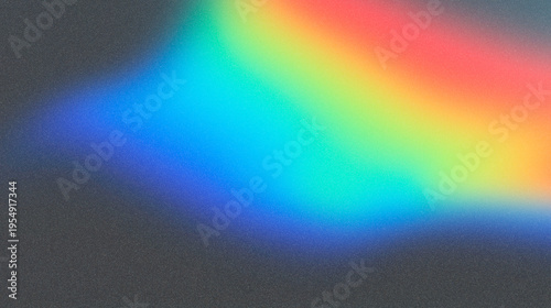Fotografie Colorful Vibrant Display, Vivid Rainbow Ribbon Radiates Energetic Colors Creativ