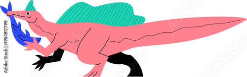 Spinosaurus Holding a Fish