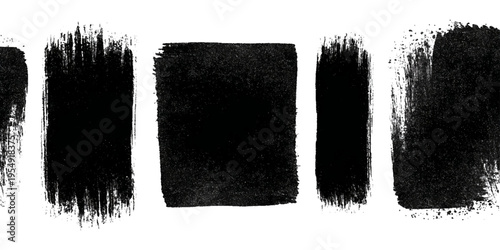 Hand drawn grunge brush stroke collection. dirty paint stains splatter effects and rough artistic design.