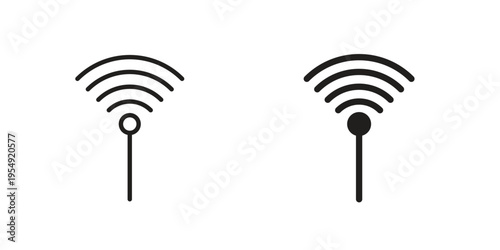 Antenna icon for ui app design and web designs