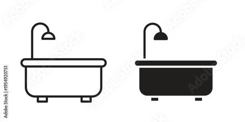 Bathroom icon for ui app design and web designs