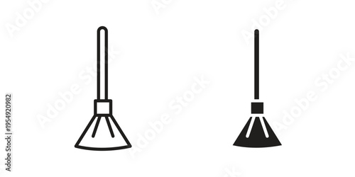 Broom icon for ui app design and web designs