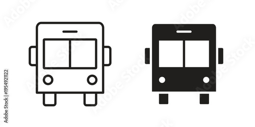 Bus icon for ui app design and web designs