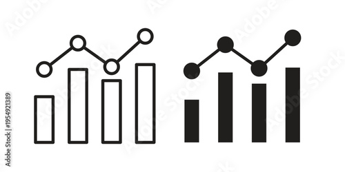 Chart icon for ui app design and web designs