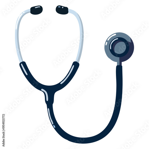 Flat vector illustration stethoscope medical