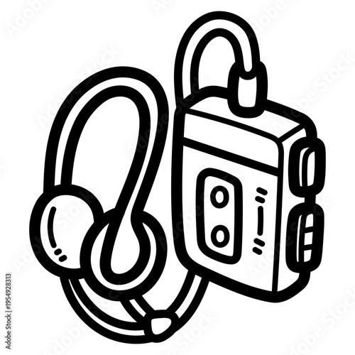 Obraz na płótnie walkman illustration