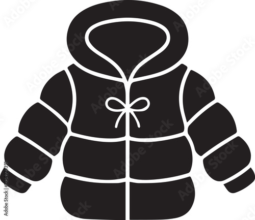 Hooded Baby Winter Coat Jacket Silhouette