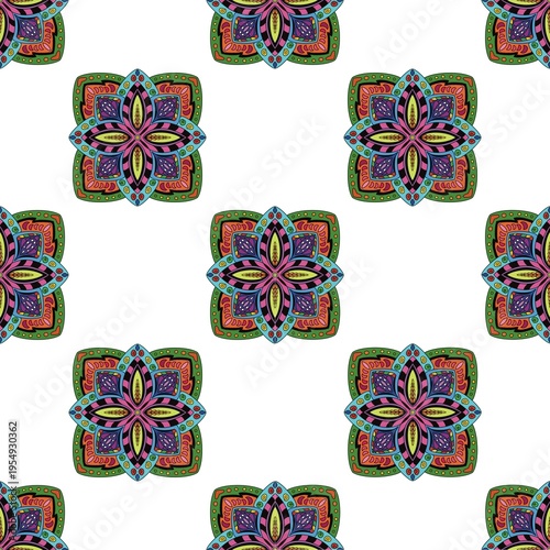 Seamless mandala vector pattern with decorative and symmetrical textile texture.
Fully editable and scalable vector design suitable for fashion fabric, clothing, sweaters, scarves, blankets, 