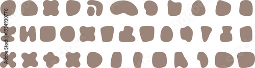 Irregular shapes silhouette collection, blob design vector art liquid shape design, organic blots on white background.