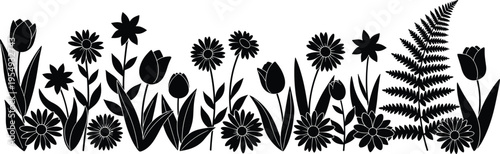 Large collection of black building silhouettes including , suburban homes, city skyscrapers, industrial factories, and farm barns isolated on white background for architecture design.