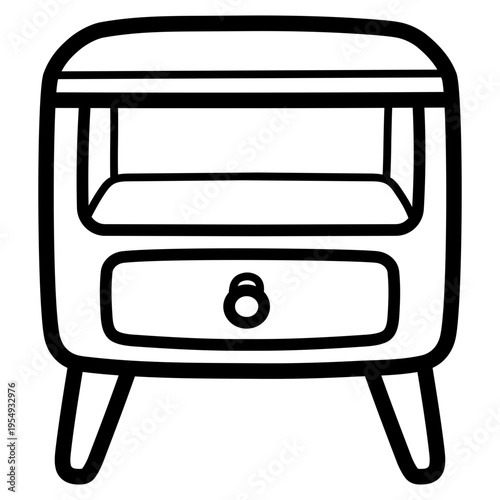 bedside table illustration