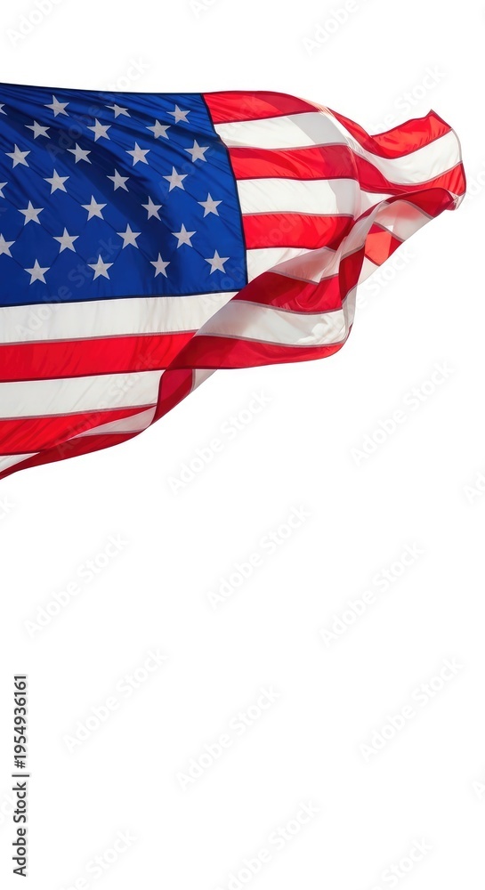Obraz premium American flag waving in the wind