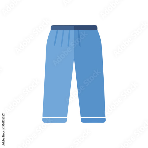 Blue jogger pants vector, casual sweatpants, athleisure trousers, training wear, winter running, gym warmup, streetwear fashion, ecommerce icon, clothing illustration