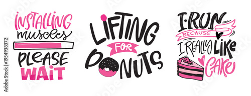 Cute hand drawn doodle lettering quote about sport, ABS. Lettering for t-shirt design, mug print, bag print, clothes fashion. 100% hand drawn vector image.
