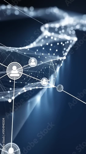 network connection, digital web, social media, futuristic background