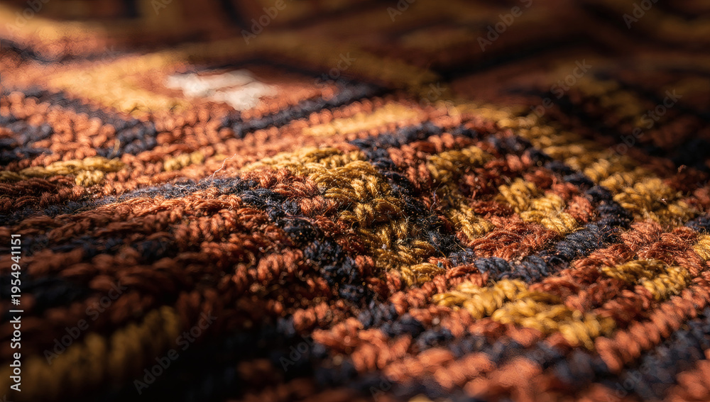 Fototapeta premium Traditional Latin American Handwoven Textile Macro - Colorful Artisan Fabric Texture Detail